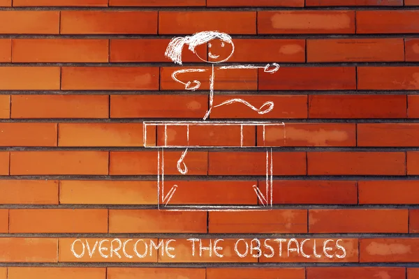 Overcome the obstacles of your life, hurdle design — Stock Photo, Image