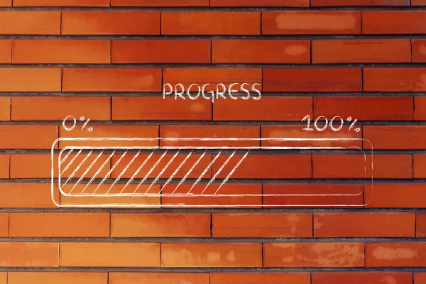 Progress bar metaphor, speed up your progress — Stock Photo, Image