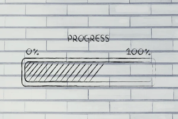 Progress bar metaphor, speed up your progress — Stock Photo, Image