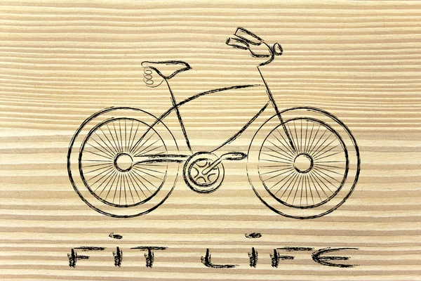 Ontwerp van een fiets, symbool van actieve en duurzame leven — Stockfoto