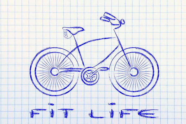 Ontwerp van een fiets, symbool van actieve en duurzame leven — Stockfoto