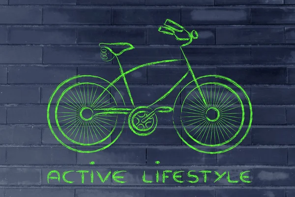 Conception d'un vélo, symbole d'une vie active et durable — Photo