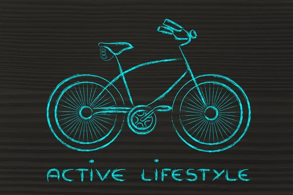 Design of a bicycle, symbol of active and sustainable living — Stock Photo, Image