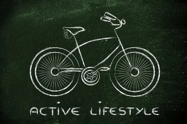 Design of a bicycle, symbol of active and sustainable living — Stock Photo, Image