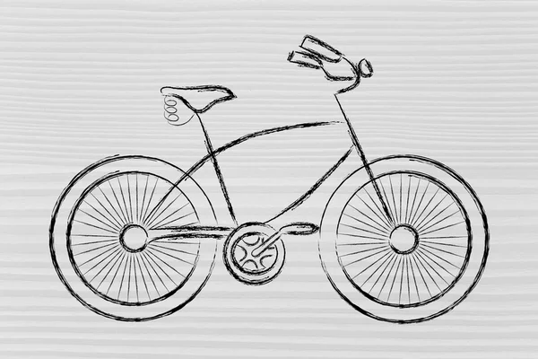 Desain sepeda, simbol hidup aktif dan berkelanjutan — Stok Foto