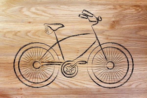 Diseño de una bicicleta, símbolo de vida activa y sostenible —  Fotos de Stock