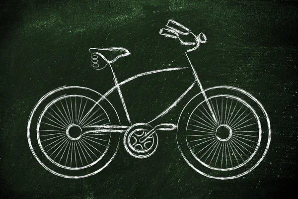 Ontwerp van een fiets, symbool van actieve en duurzame leven — Stockfoto