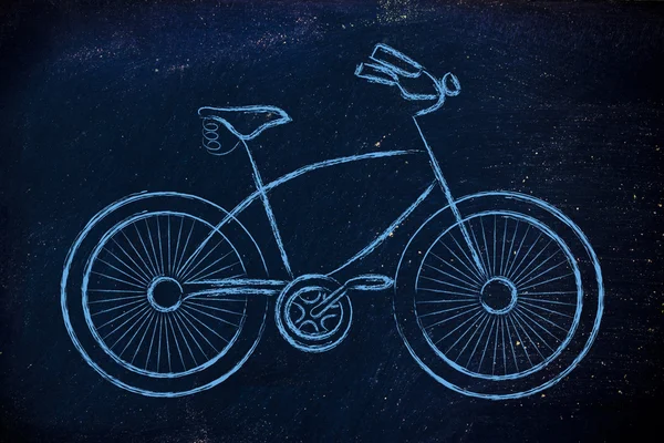 Ontwerp van een fiets, symbool van actieve en duurzame leven — Stockfoto