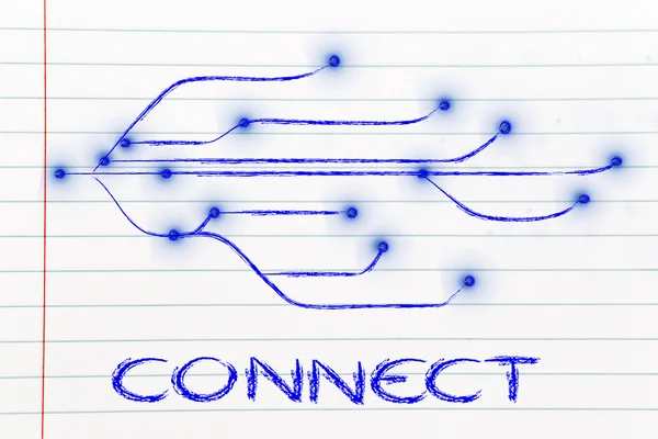 Design of the connectivity through the web — Stock Photo, Image