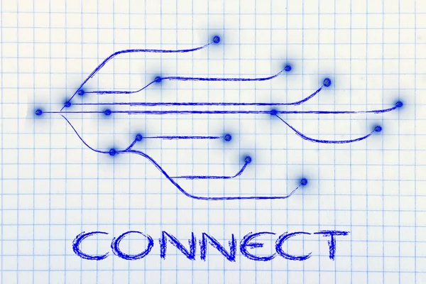 Design da conectividade através da web — Fotografia de Stock