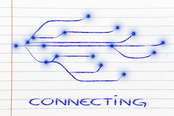 Design of the connectivity through the web — Stock Photo, Image