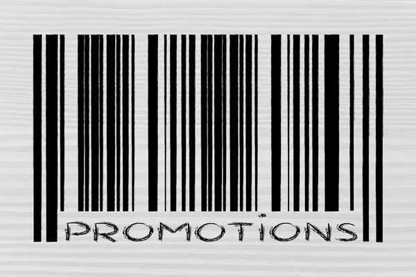 Produkt Barcode mit Promotion — Stockfoto