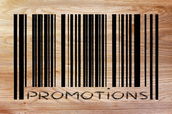 Product barcode met promotie — Stockfoto