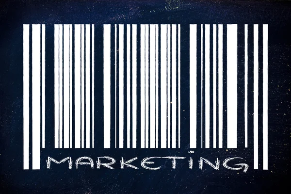 Código de barras del producto con promoción — Foto de Stock