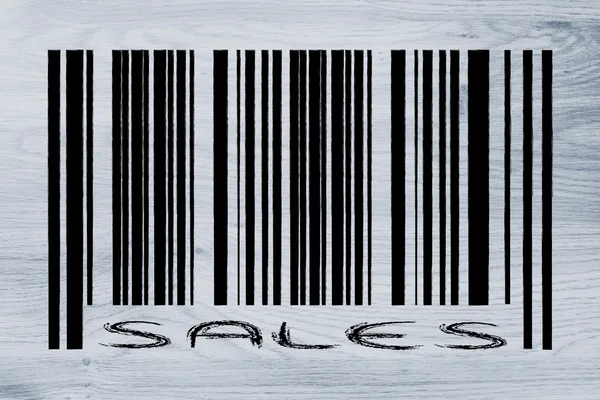 Product barcode met promotie — Stockfoto