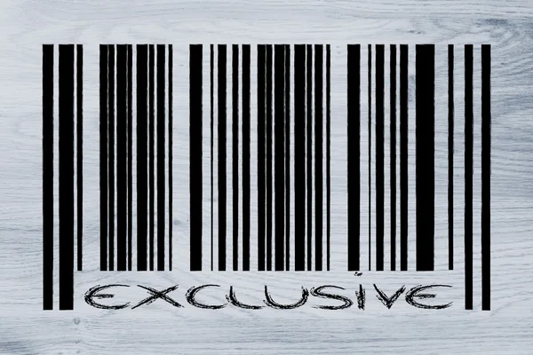 Código de barras do produto com promoção exclusiva — Fotografia de Stock