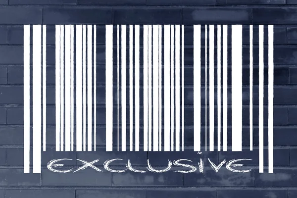 Product barcode with exclusive promotion — Stock Photo, Image