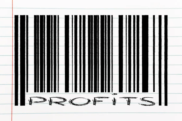 Product barcode met winst in plaats van nummer id — Stockfoto