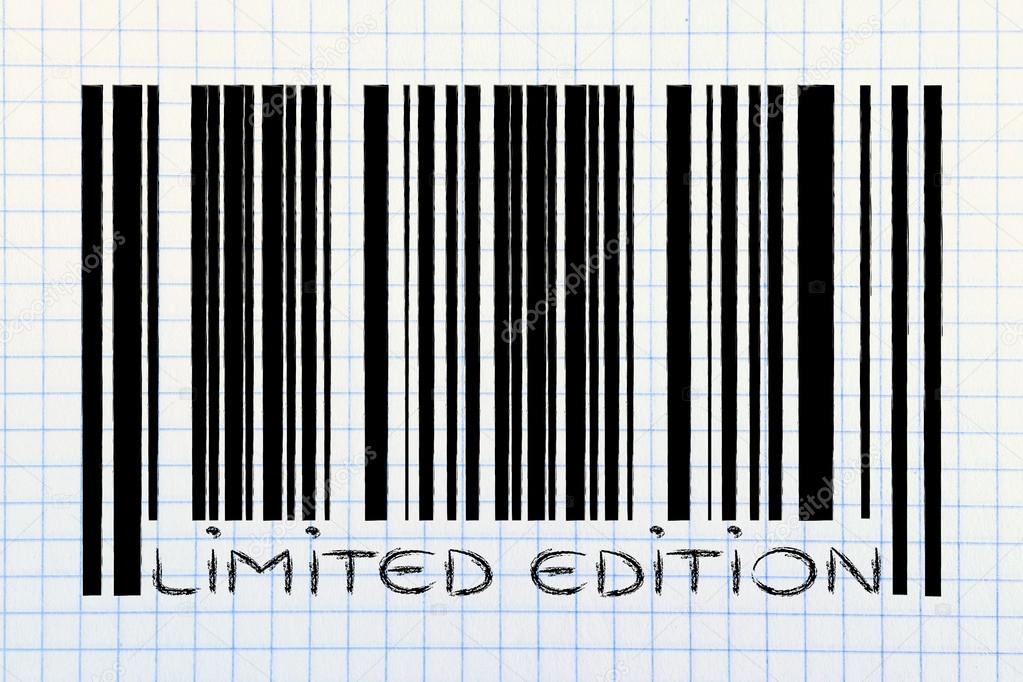 Product barcode with limited edition message