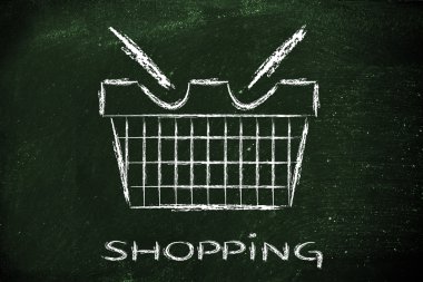 komik alışveriş sepeti tasarım