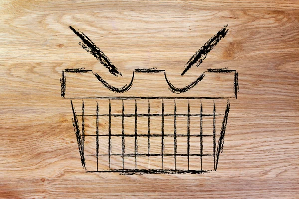 Diseño divertido carrito de compras — Foto de Stock