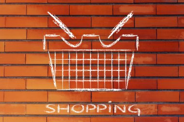 komik alışveriş sepeti tasarım