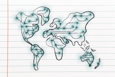 Internet bağlantıları Dünya Haritası