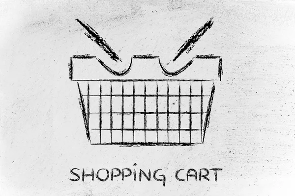 Diseño divertido carrito de compras —  Fotos de Stock