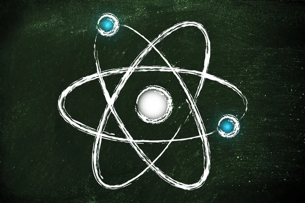 Vetenskap: atom världen med banor — Stockfoto