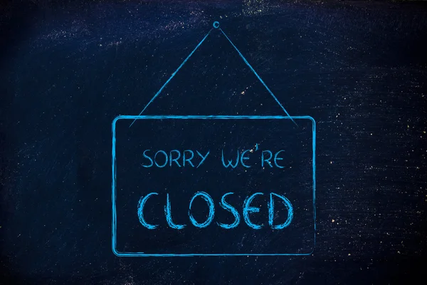 Sory we're closed shop teken — Stockfoto