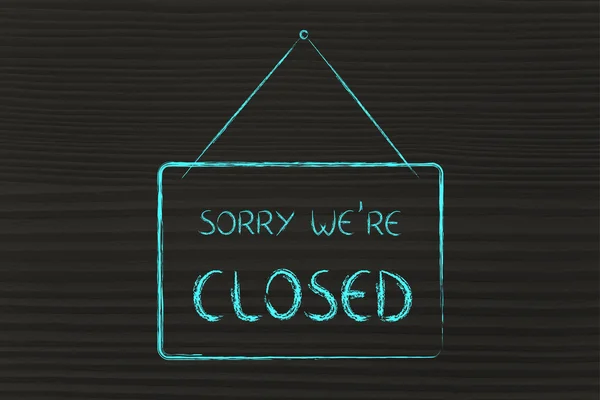 Sory we're closed shop sign — Stock Photo, Image