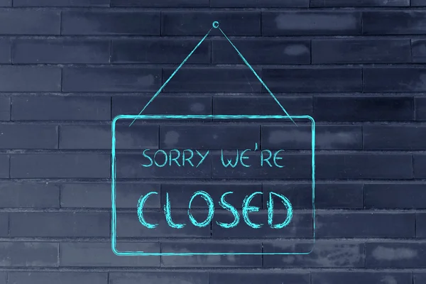Sory we're closed shop teken — Stockfoto