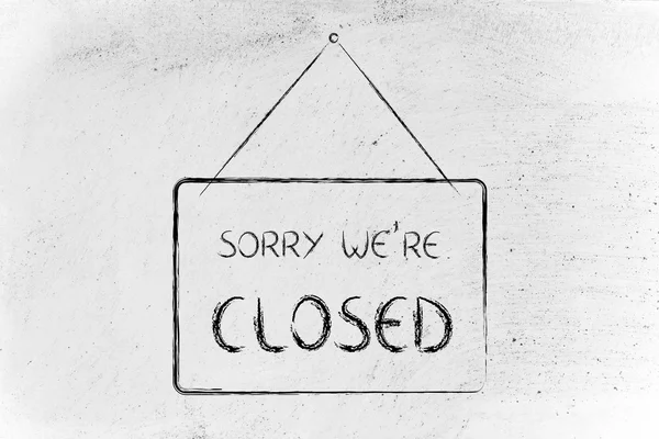 Sory we're closed shop sign — Stock Photo, Image