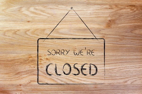 Sory we're closed shop teken — Stockfoto