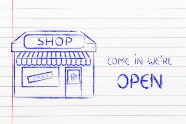 komik küçük köşe dükkan gösterimi