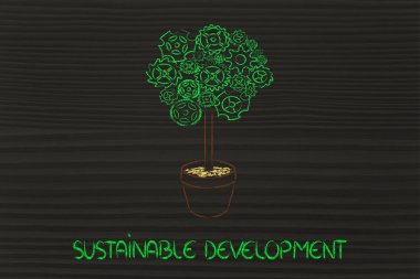 gearwheel ağacı, yeşil ekonomi gerçeküstü yorumu