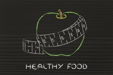 Ölçü bandıyla elma