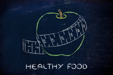 Ölçü bandıyla elma