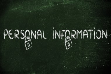 Internet güvenlik, gizlilik ve gizli bilgi, için risk kilitle