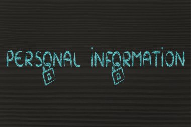 Internet güvenlik, gizlilik ve gizli bilgi, için risk kilitle