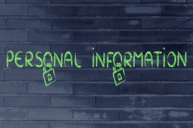 Internet güvenlik, gizlilik ve gizli bilgi, için risk kilitle