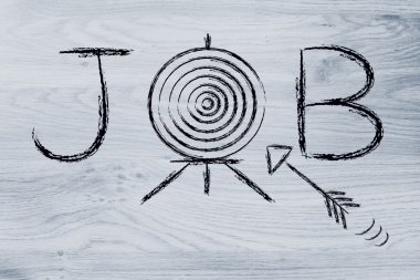 İş word hedef ve ok ile