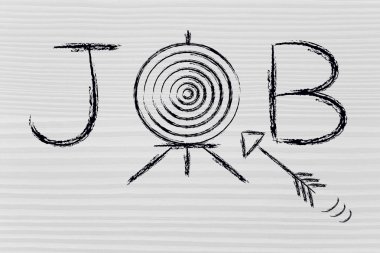 İş word hedef ve ok ile