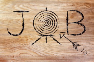 İş word hedef ve ok ile