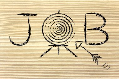 İş word hedef ve ok ile