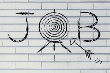 İş word hedef ve ok ile