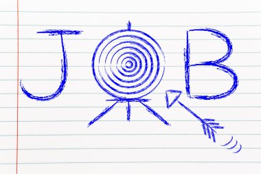 İş word hedef ve ok ile