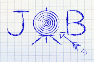 İş word hedef ve ok ile