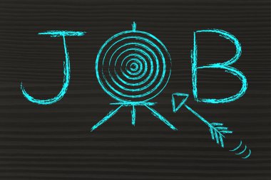 İş word hedef ve ok ile