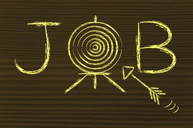 İş word hedef ve ok ile